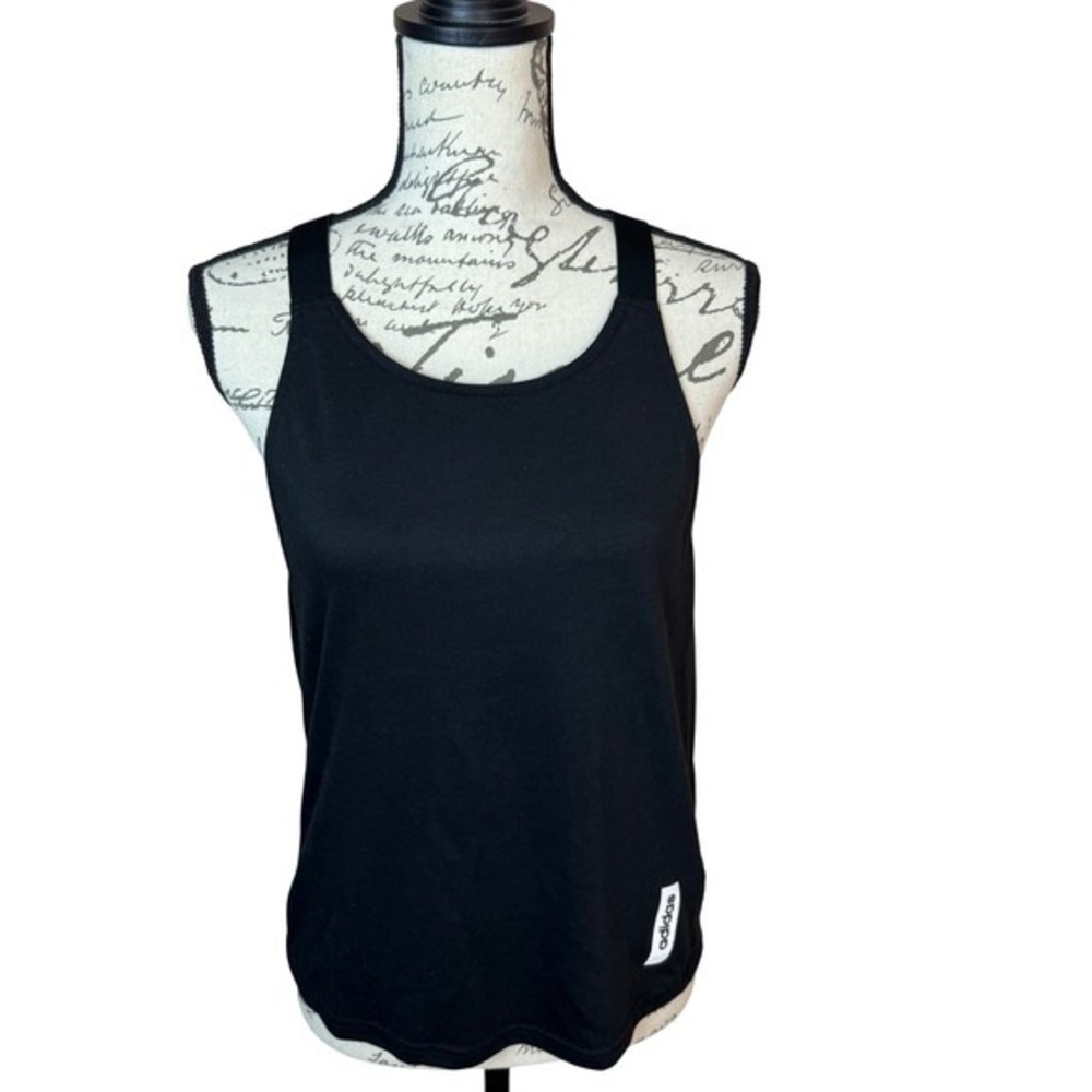 SALE Adidas Climalite Black Athletic Tank Top Womens Size M Racerback Workout‎